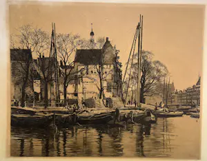 Willem Witsen - Binnenkant met afbraak - mooie originele ets kopen? Bied vanaf 160!