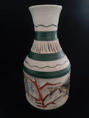 Aldo Londi - Italiaanse Sgraffito vaas, fantasie zeewezens, Fratelli Fanciullacci kopen? Bied vanaf 175!