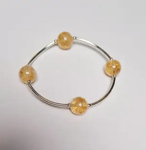 Nieuwe zilveren armband met Citrien  edelsteen. kopen? Bied vanaf 37!