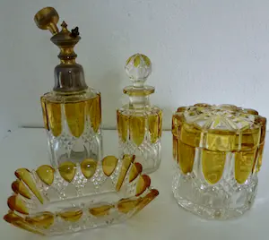 Val-Saint-Lambert - Toiletset - Art Deco - Kristal - 1930-1940. kopen? Bied vanaf 60!