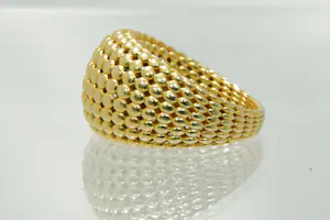 32 - 18 karaats geelgouden holle fantasie ring kopen? Bied vanaf 520!