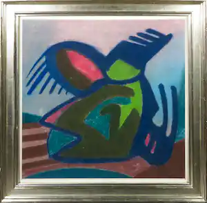 Klaas Boonstra - Pastel, Figuur - Ingelijst verkocht voor € 190!