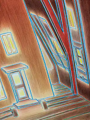Jeroen Henneman - Het atelier in de Vossiusstraat, litho verkocht voor € 110!