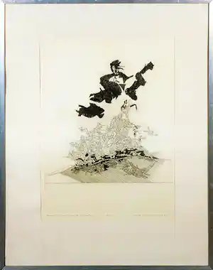 Roger Chailloux - Ets, Intervalles d'un point et un autre - Ingelijst verkocht voor € 50!