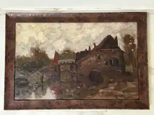 Francois Albert Mooy - Boerderij met bruggetje verkocht voor € 80!