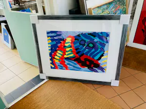 Karel Appel - See me running again met nieuwe lijst! kopen? Bied vanaf 645!