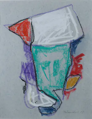 Piet Schoenmakers - Contétekening, Abstracte compositie - Ingelijst kopen? Bied vanaf 50!