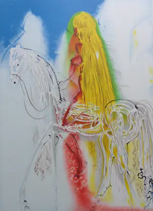 Salvador Dali - LES CHEVAUX DE DALI / KLEURLITHO / 56x36cm / DROOGSTEMPEL / 1983 kopen? Bied vanaf 45!