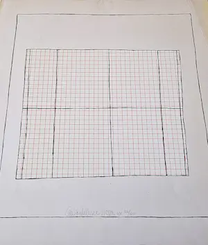 Cees Andriessen - in 1973 gemaakte Zeefdruk en Blinddruk "zwart in rood raster" bep. oplage (100) kopen? Bied vanaf 46!