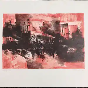 Guus Korrubel - abstract stadsgezicht- kleine oplage kopen? Bied vanaf 20!