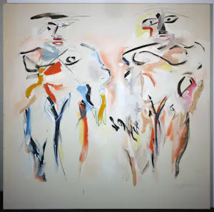 Angelos Tassopoulos - Olieverf op doek, Abstracte compositie - Zeer groot kopen? Bied vanaf 250!