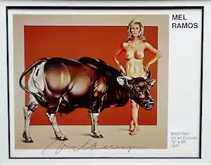 Mel Ramos - Banting 1971 - handgesigneerd in pptout - ready to frame verkocht voor € 95!