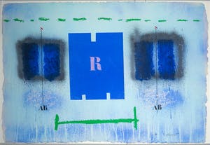 James Coignard - Carborundum op geschept papier, Rigueur bleue - Ingelijst (Groot) kopen? Bied vanaf 140!