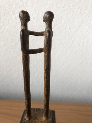Brons (Onbekend) - Heel apart beeldje " BEDANKT " kopen? Bied vanaf 35!