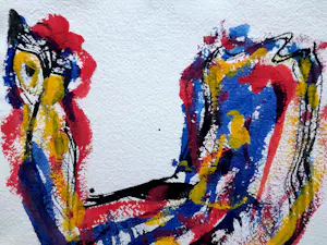Anton Heyboer - Kip - Gemengde Techniek 1995 - 36 x 25 cm - ingelijst kopen? Bied vanaf 125!