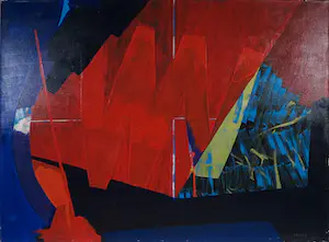 Peter van Oorde - Acrylverf op doek, Abstracte compositie (Groot) kopen? Bied vanaf 1!
