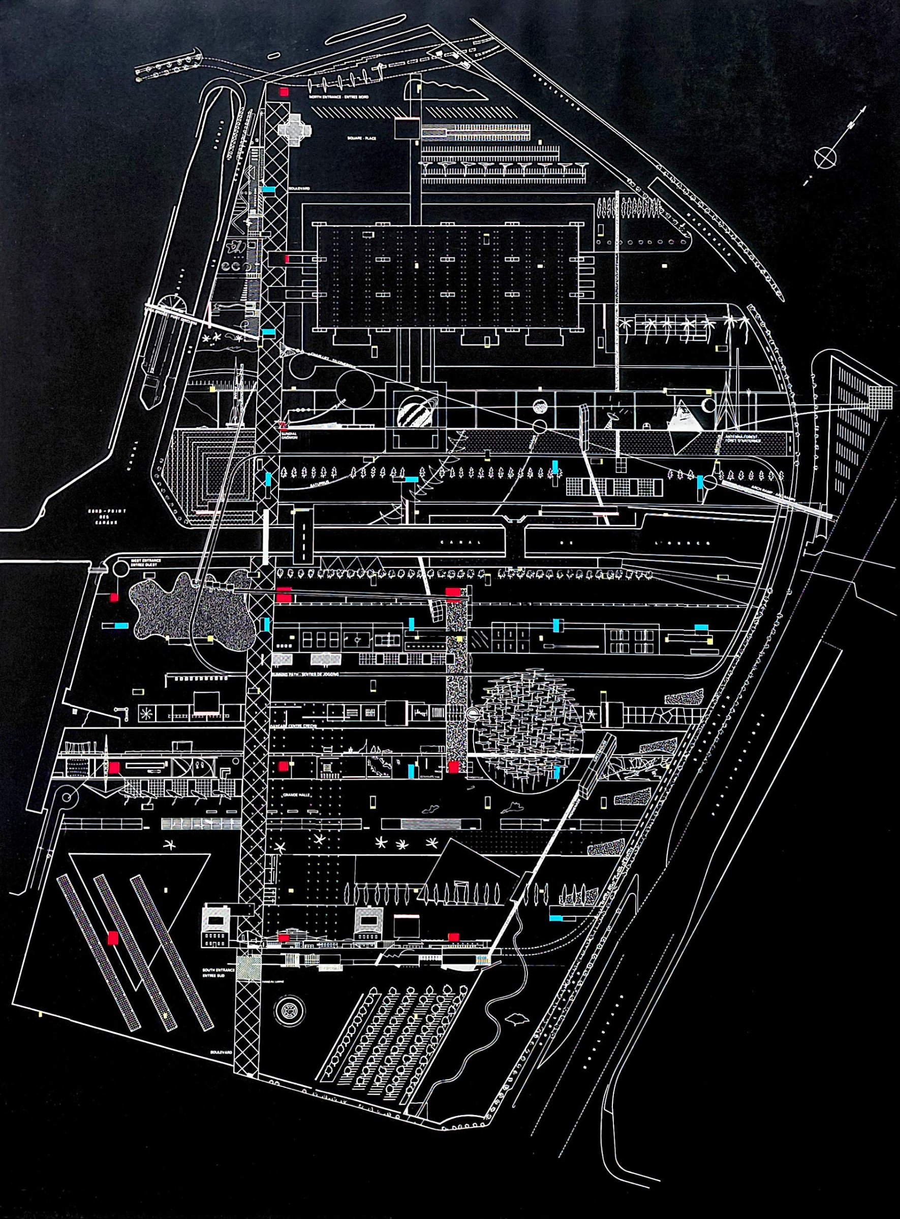 Rem Koolhaas - Parc de la Villette, zeefdruk kopen? Bied vanaf 1100!