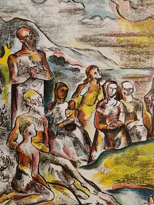 Matthieu Wiegman - Grote religieuze kleuren litho - beperkte oplage (50) - potloodgesigneerd kopen? Bied vanaf 43!