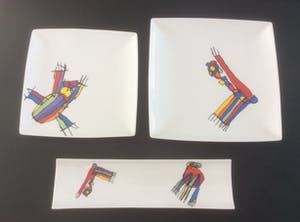 Niet of onleesbaar gesigneerd - YONG - DRIE PRESENTEERSCHALEN kopen? Bied vanaf 1!