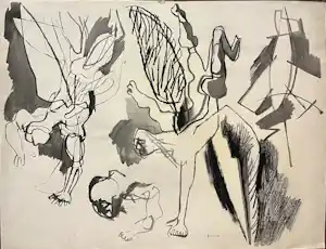 Perdok - tekening, gemengde techniek kopen? Bied vanaf 45!
