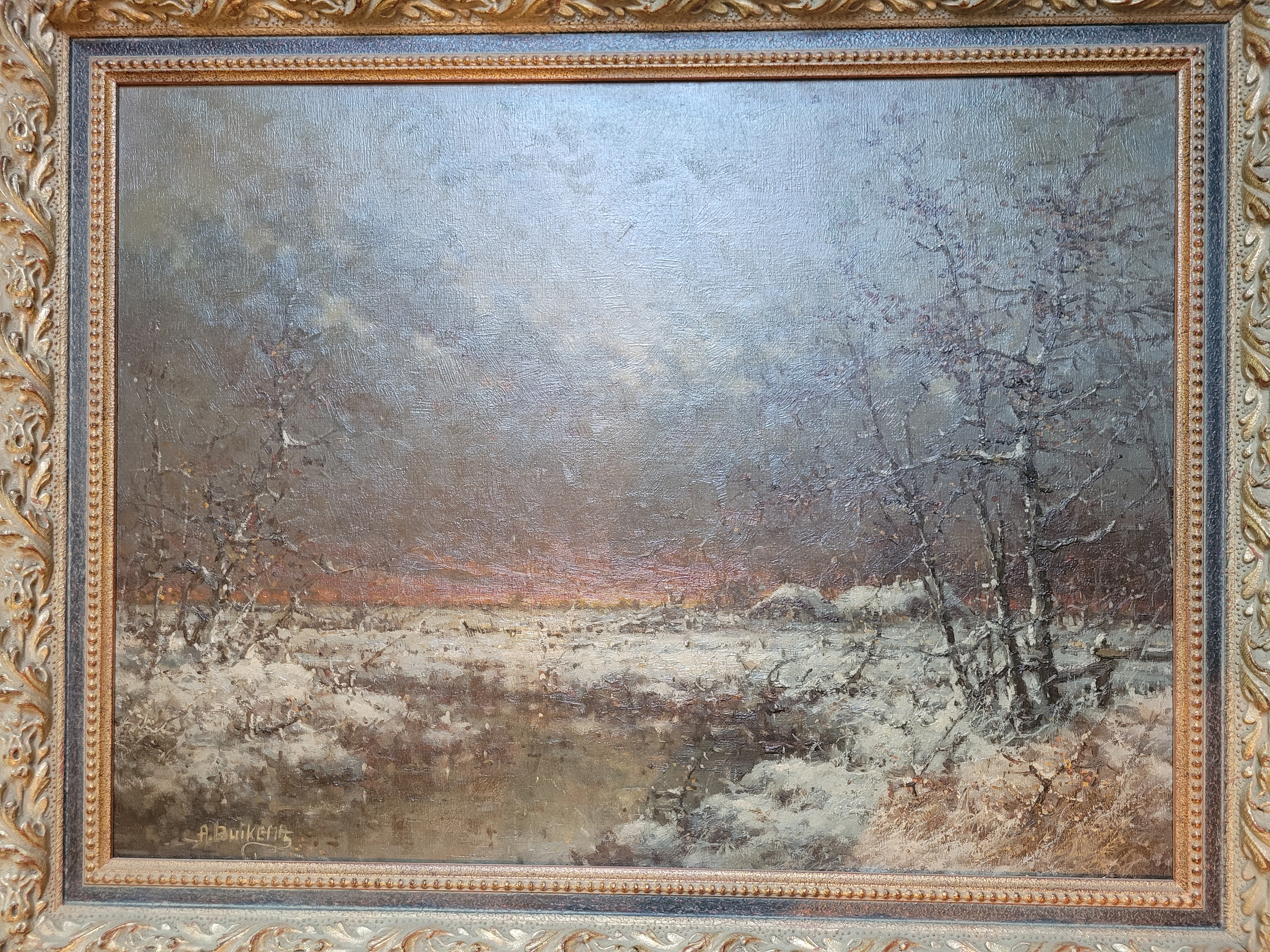Albert Buikema - Winterlandschap kopen? Bied vanaf 125!