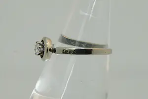 20- Elegant 14K wit gouden solitair ring briljant geslepen (H/si) 0.20) diamant kopen? Bied vanaf 210!