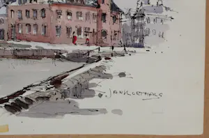 Jan Korthals - Aquarel: Stadsgezicht van Amersfoort - 1963 kopen? Bied vanaf 115!