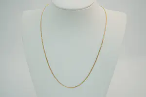 30-  Delicaat 18 Karaat geel gouden collier met franse gourmette schakel kopen? Bied vanaf 160!