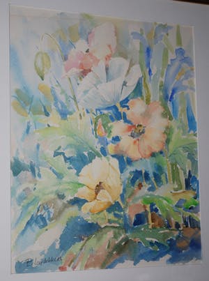 Bernadette Leijdekkers - Aquarel wilde bloemen kopen? Bied vanaf 60!