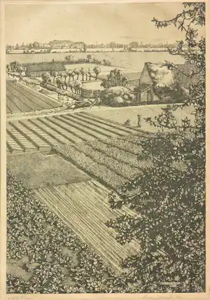 Arend Hendriks - Ets, Westland verkocht voor € 35!