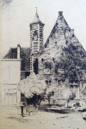 Hendrik de Laat - ACHTERZIJDE PASTORIE ST.PIETER 'S-HERTOGENBOSCH verkocht voor € 70!
