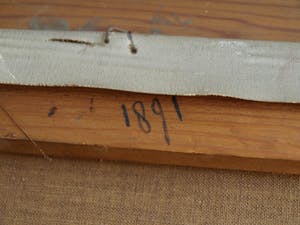 Niet of onleesbaar gesigneerd - Olieverf op doek, Bloemstilleven “Chrysanten” – ingelijst - 1891 kopen? Bied vanaf 1!
