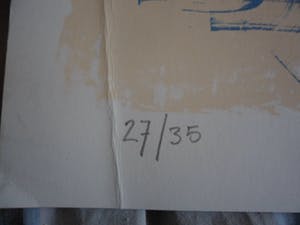 Bettina Lopetro - Zeefdruk, titel, "Snake ". kopen? Bied vanaf 10!