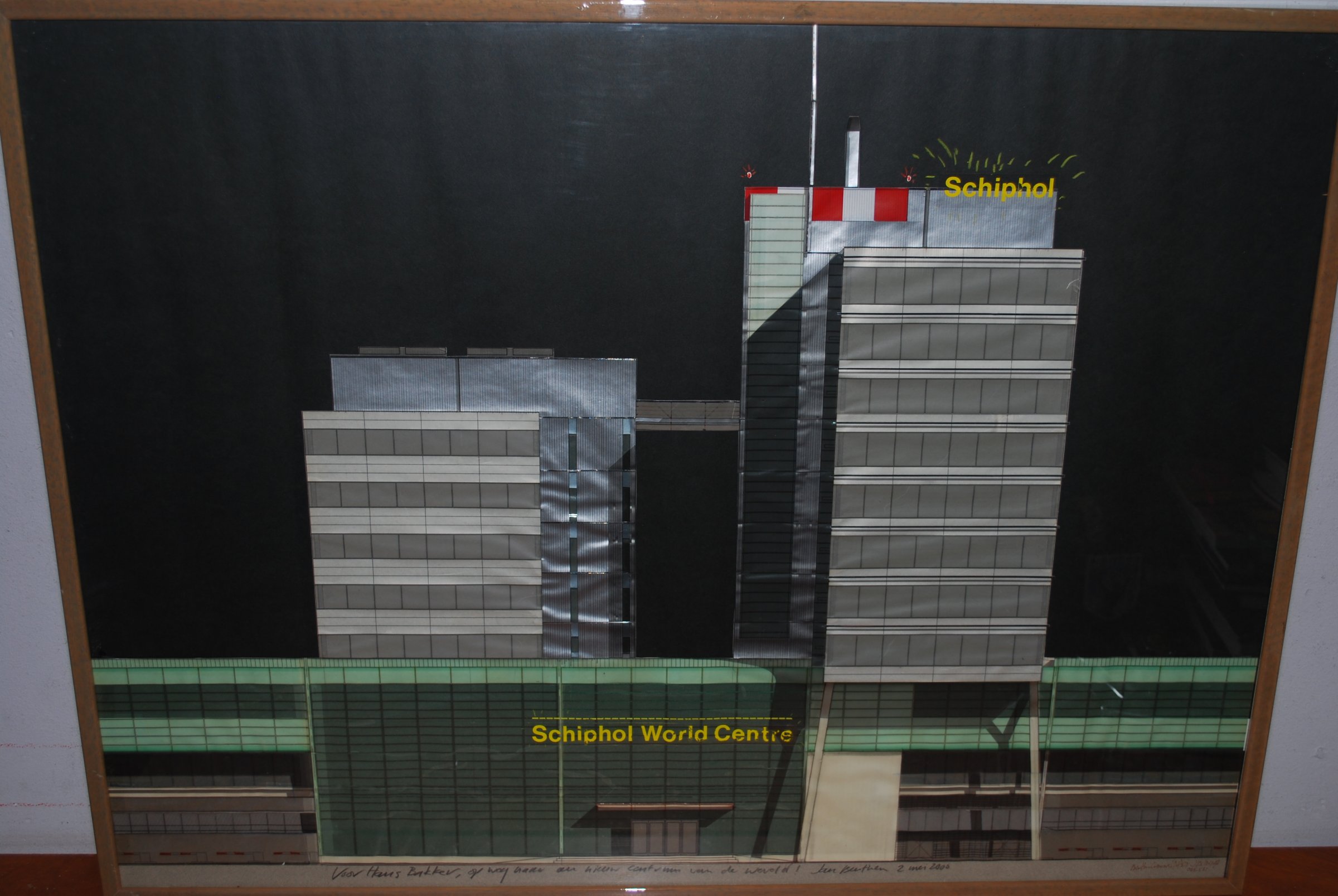 Jan Benthem - ontwerpcollage Schiphol kopen? Bied vanaf 1600!