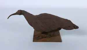 Paul Beckers - Drie sculpturen van ijzer en terracotta, Vogels (Ibis, Oehoe en uiltjes) + boek! kopen? Bied vanaf 80!