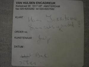 Niet of onleesbaar gesigneerd - GROOT Acryl op doek - Vrouw met hond - collectie hans Jorritsma kopen? Bied vanaf 1!
