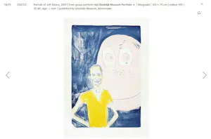 Daniel Richter - Portrait of Jeff Koons, litho (groot!) kopen? Bied vanaf 495!