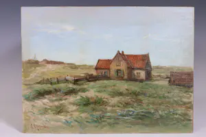 Cornelis Gips - Gezicht op de duinen bij Scheveningen of Katwijk kopen? Bied vanaf 80!