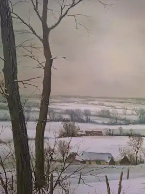 Gies Cosyns - Winterlandschap Vlaamse Ardennen verkocht voor € 475!
