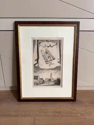 Isaac Tirion - De beurs van Amsterdam, originele kopergravure verkocht voor € 25!
