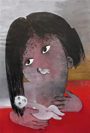 Ans Wortel - Onuitsprekelijk lief, gouache (groot) kopen? Bied vanaf 375!