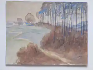James William Frater - Duinlandschap - Gemengde techniek verkocht voor € 45!