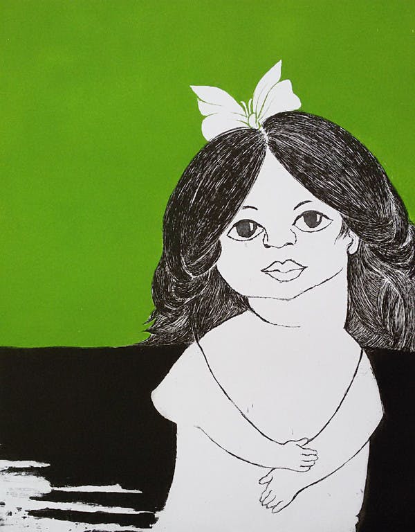 Ans Wortel - Uitgangspunt voor vlinder, aquatint ets verkocht voor € 75!