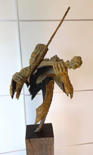 Jacques Van Den Abeele - Violonist, bronzen beeld (groot, zwaar) kopen? Bied vanaf 2750!