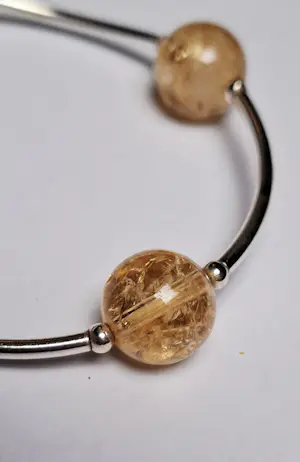 Nieuwe zilveren armband met Citrien  edelsteen. kopen? Bied vanaf 37!