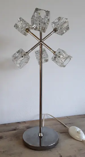Niet of onleesbaar gesigneerd - Zware vintage designlamp "Ice Cubes Star" kopen? Bied vanaf 1!