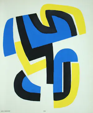 Jean Dewasne - Abstracte compositie - 1952 - Sjabloon in gouachekleuren kopen? Bied vanaf 70!