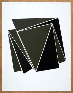 Marcel Henri Verdren - Geometrisch abstract, zeefdruk verkocht voor € 110!