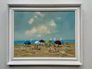 Henk Poeder - Strand gezicht verkocht voor € 149!