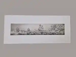 Gerard van Rooy - grote "panorama" Ets (vd drukker) "oud Erf" - beperkte oplage (28/75) kopen? Bied vanaf 40!